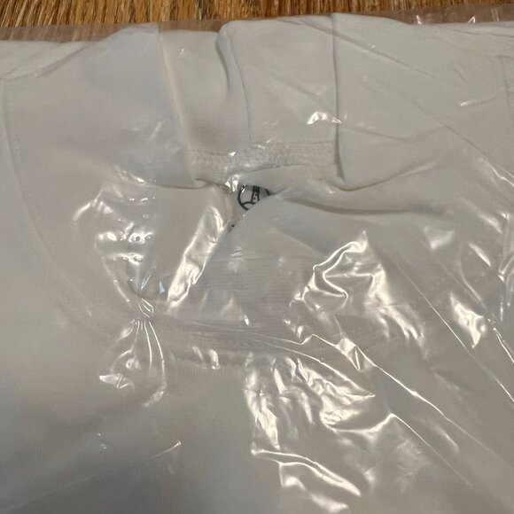 Lands' End Men's Size L 100% Cotton L/S Mock Turtle Neck Super Tee. White - Picture 2 of 4